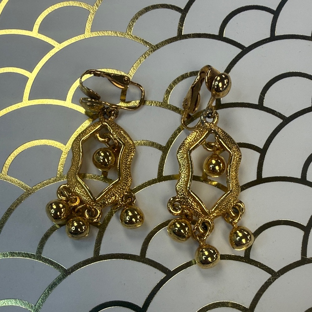 Gold Dangle Bell Earrings - Women's Jewelry